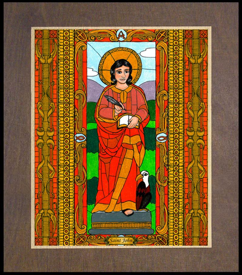 St. John the Evangelist - Wood Plaque Premium