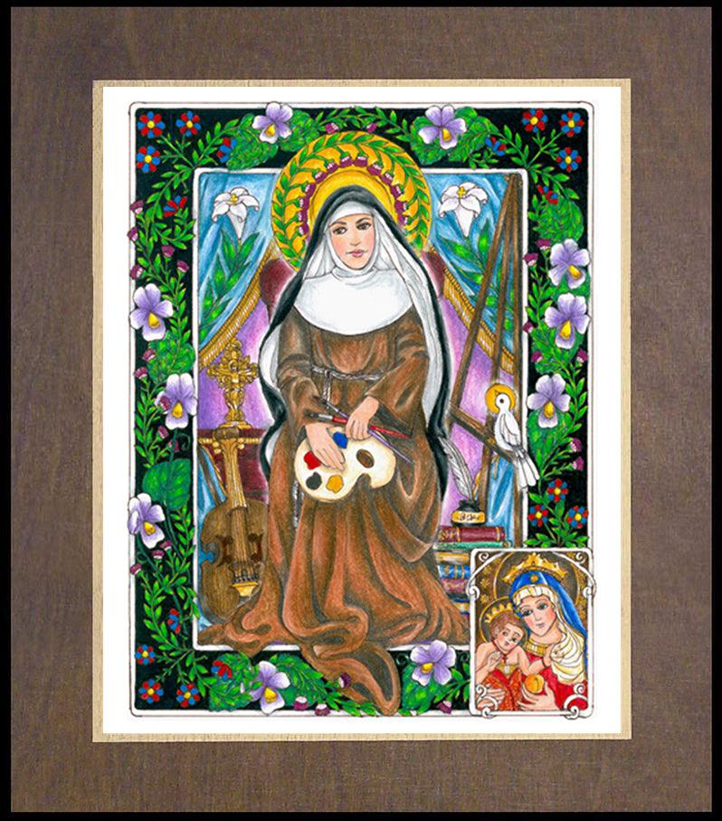 St. Catherine of Bologna - Wood Plaque Premium by Brenda Nippert - Trinity Stores