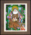 Wood Plaque Premium - St. Catherine of Bologna by B. Nippert