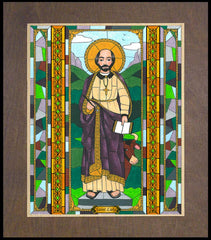 Wood Plaque Premium - St. Luke the Evangelist by B. Nippert