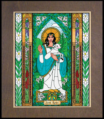 Wood Plaque Premium - St. Agnes by B. Nippert