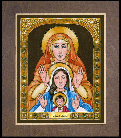 St. Anne - Wood Plaque Premium by Brenda Nippert - Trinity Stores