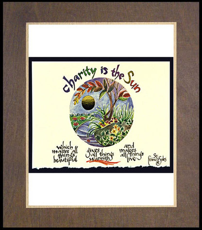 Charity is the Sun - Wood Plaque Premium by Br. Mickey McGrath, OSFS - Trinity Stores