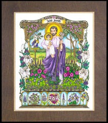 Wood Plaque Premium - St. Joseph by B. Nippert