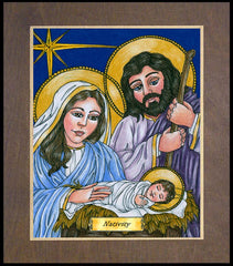 Wood Plaque Premium - Nativity by B. Nippert