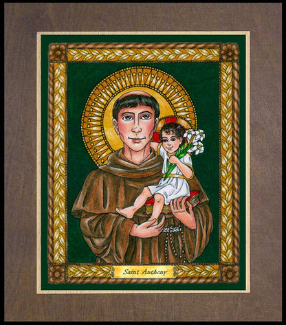 St. Anthony of Padua - Wood Plaque Premium by Brenda Nippert - Trinity Stores