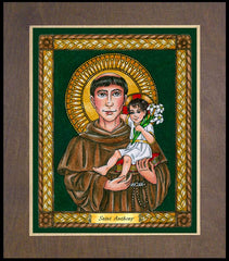 Wood Plaque Premium - St. Anthony of Padua by B. Nippert