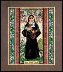 Wood Plaque Premium - St. Rita of Cascia by B. Nippert