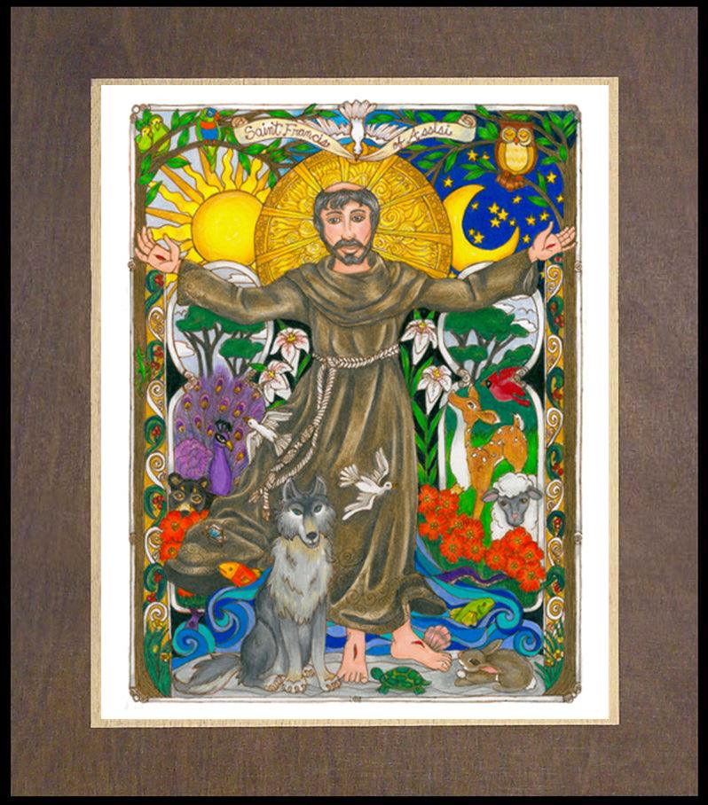 St. Francis of Assisi - Wood Plaque Premium by Brenda Nippert - Trinity Stores