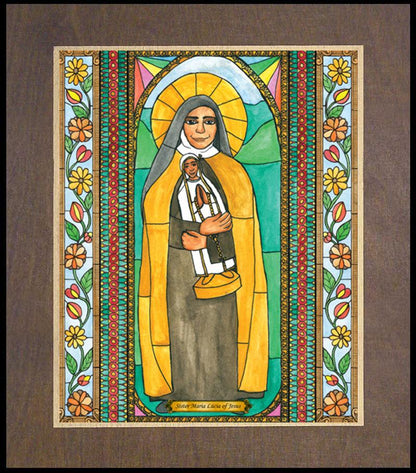 St. Maria Lucia of Jesus - Wood Plaque Premium by Brenda Nippert - Trinity Stores