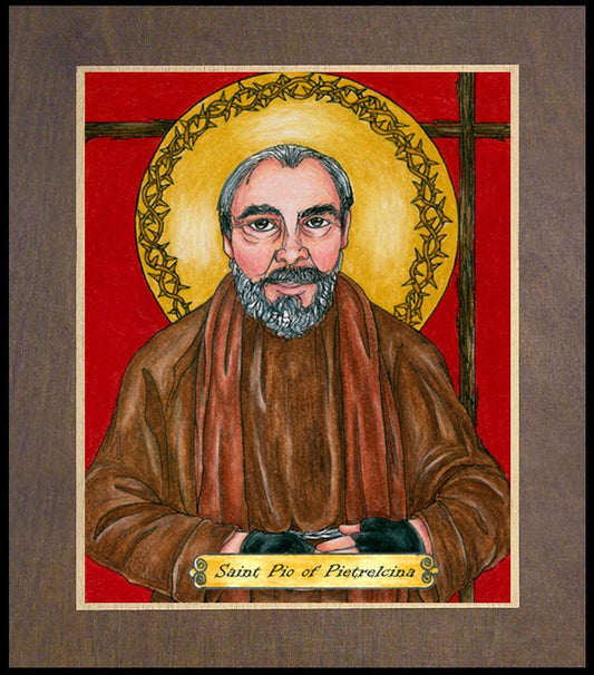 St. Pio of Pietrelcina - Wood Plaque Premium