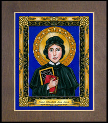 Wood Plaque Premium - St. Elizabeth Ann Seton by B. Nippert