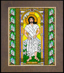 Wood Plaque Premium - Resurrection of Jesus by B. Nippert