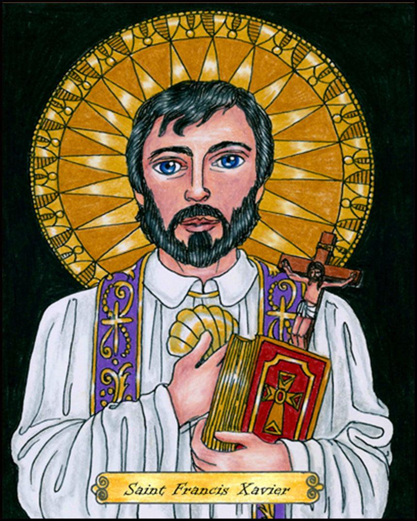 St. Francis Xavier - Wood Plaque by Brenda Nippert - Trinity Stores