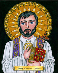 Wood Plaque - St. Francis Xavier by B. Nippert