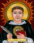 Wood Plaque - St. Thomas Aquinas by B. Nippert