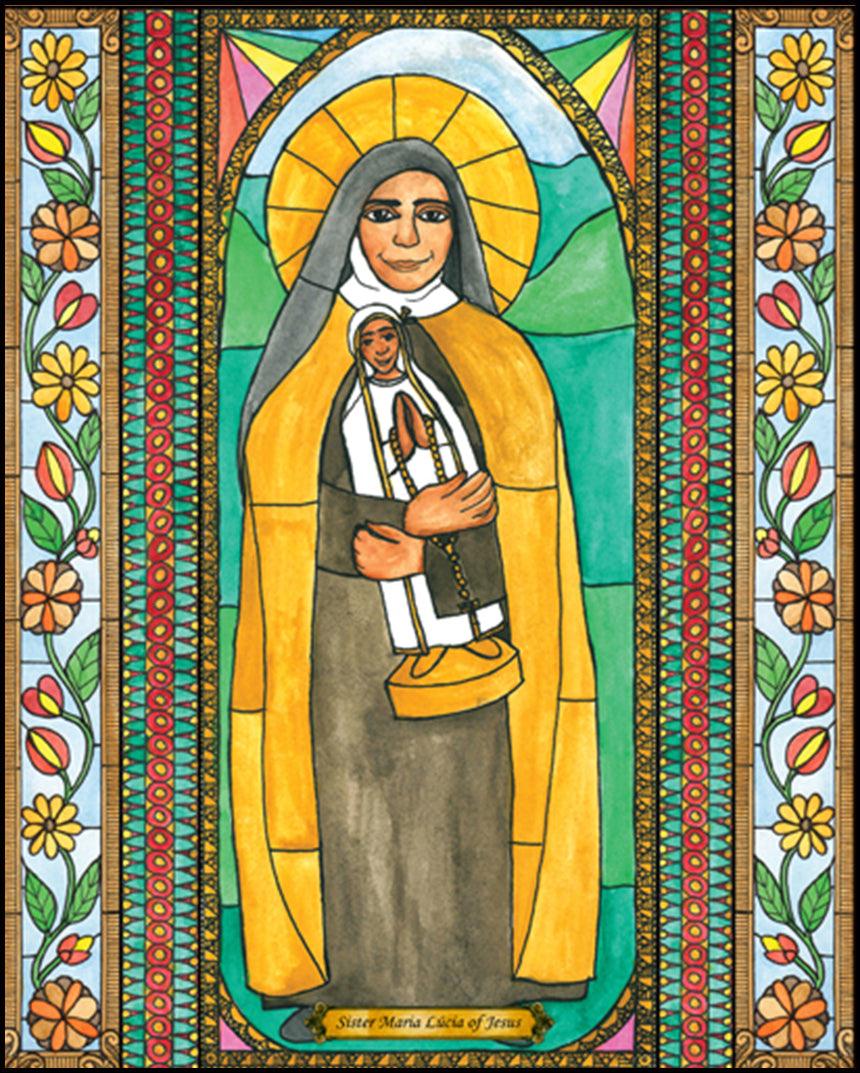 St. Maria Lucia of Jesus - Wood Plaque by Brenda Nippert - Trinity Stores
