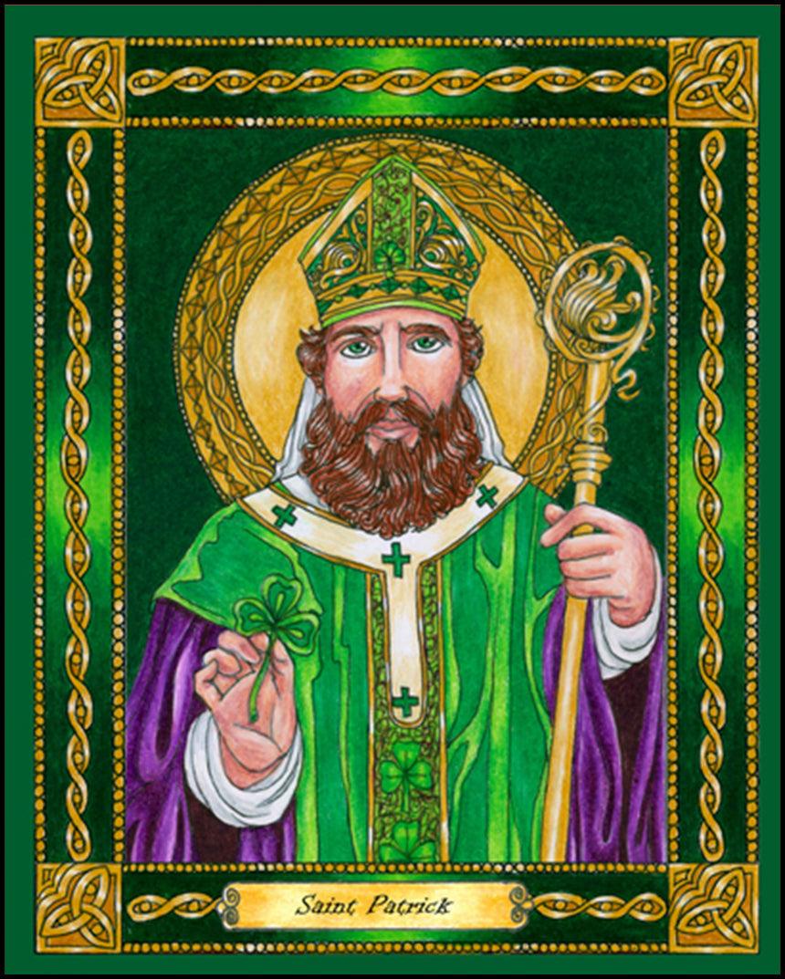 St. Patrick - Wood Plaque by Brenda Nippert - Trinity Stores