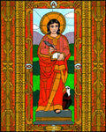 Wood Plaque - St. John the Evangelist by B. Nippert