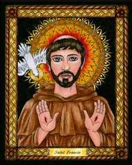 Wood Plaque - St. Francis of Assisi by B. Nippert