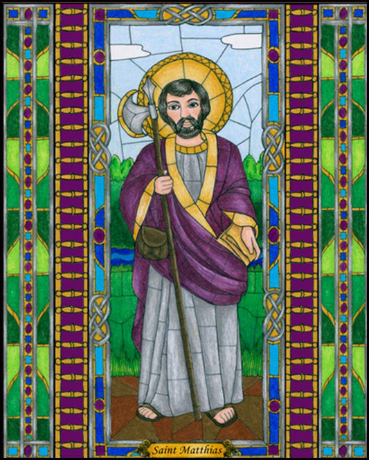 St. Matthias the Apostle - Wood Plaque