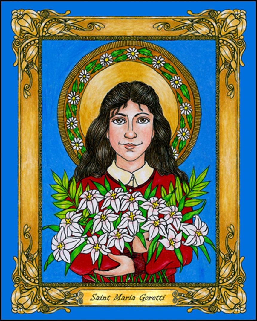 St. Maria Goretti - Wood Plaque by Brenda Nippert - Trinity Stores