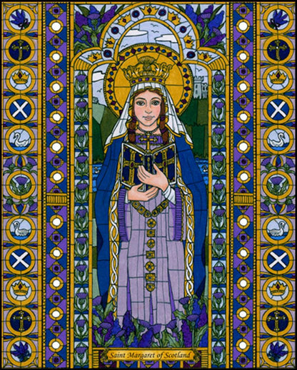 St. Margaret of Scotland - Wood Plaque by Brenda Nippert - Trinity Stores