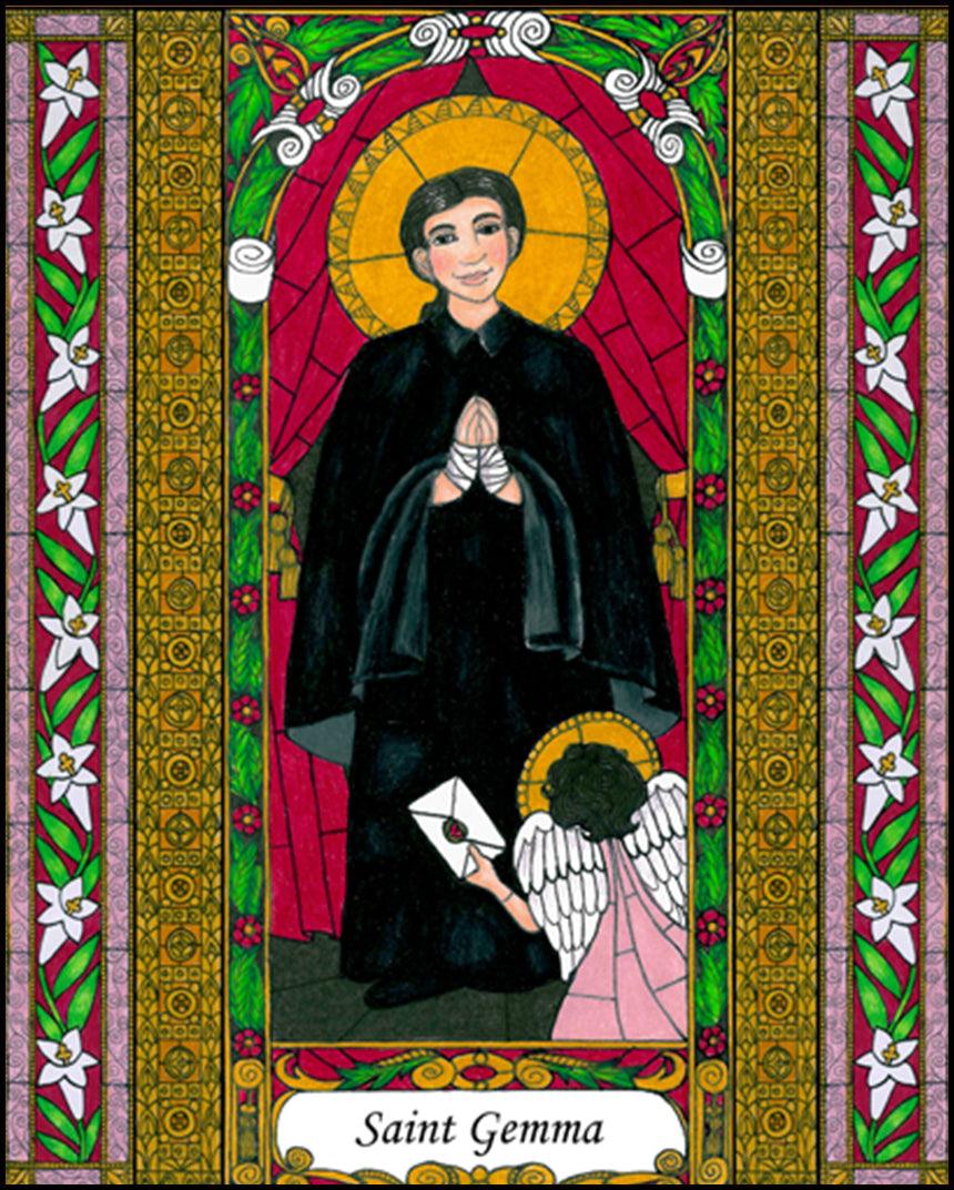 St. Gemma - Wood Plaque by Brenda Nippert - Trinity Stores