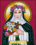 Wood Plaque - St. Rose of Lima by B. Nippert