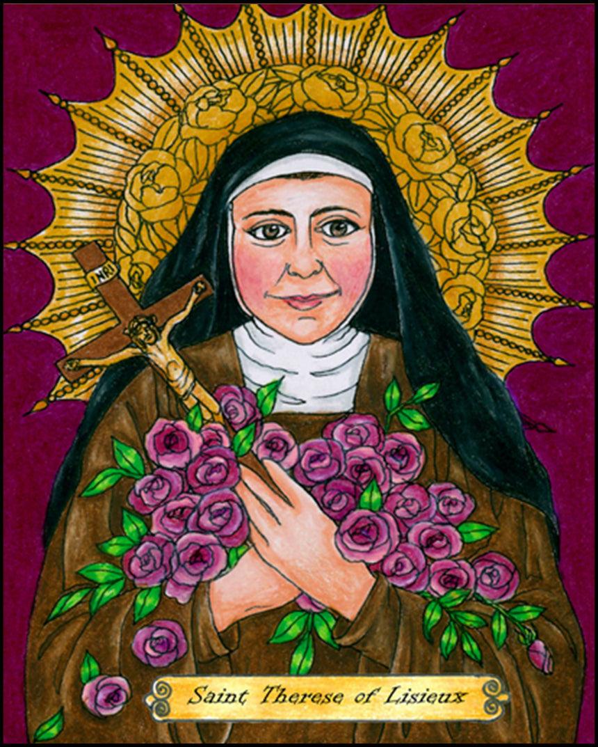 St. Thérèse of Lisieux - Wood Plaque by Brenda Nippert - Trinity Stores