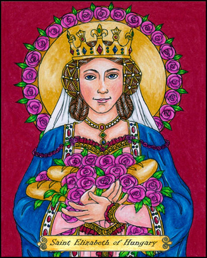 St. Elizabeth of Hungary - Wood Plaque by Brenda Nippert - Trinity Stores