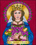Wood Plaque - St. Elizabeth of Hungary by B. Nippert
