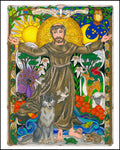 Wood Plaque - St. Francis of Assisi by B. Nippert