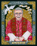 Wood Plaque - Pope Benedict XVI by B. Nippert