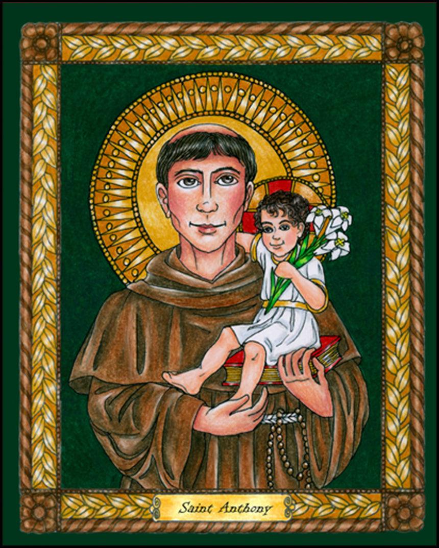 St. Anthony of Padua - Wood Plaque by Brenda Nippert - Trinity Stores