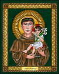 Wood Plaque - St. Anthony of Padua by B. Nippert
