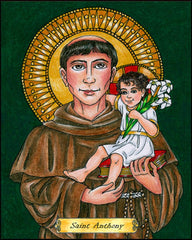 Wood Plaque - St. Anthony of Padua by B. Nippert