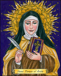 Wood Plaque - St. Teresa of Avila by B. Nippert