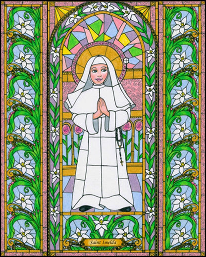 St. Imelda - Wood Plaque by Brenda Nippert - Trinity Stores