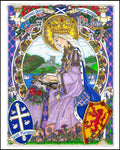 Wood Plaque - St. Margaret of Scotland by B. Nippert