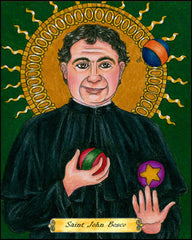 Wood Plaque - St. John Bosco by B. Nippert