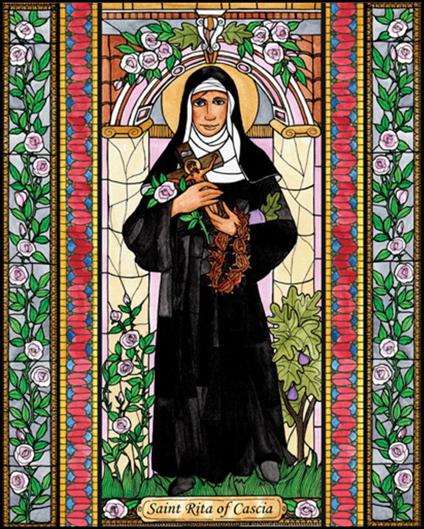 St. Rita of Cascia - Wood Plaque by Brenda Nippert - Trinity Stores