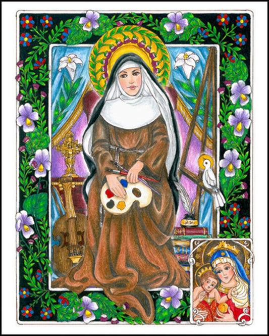 St. Catherine of Bologna - Wood Plaque