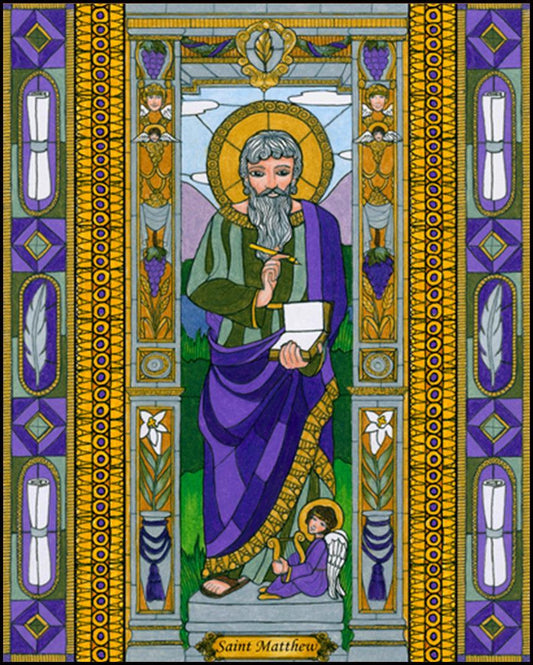 St. Matthew - Wood Plaque