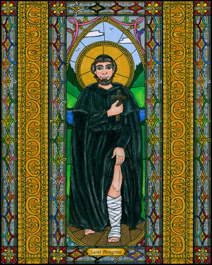 St. Peregrine - Wood Plaque by Brenda Nippert - Trinity Stores