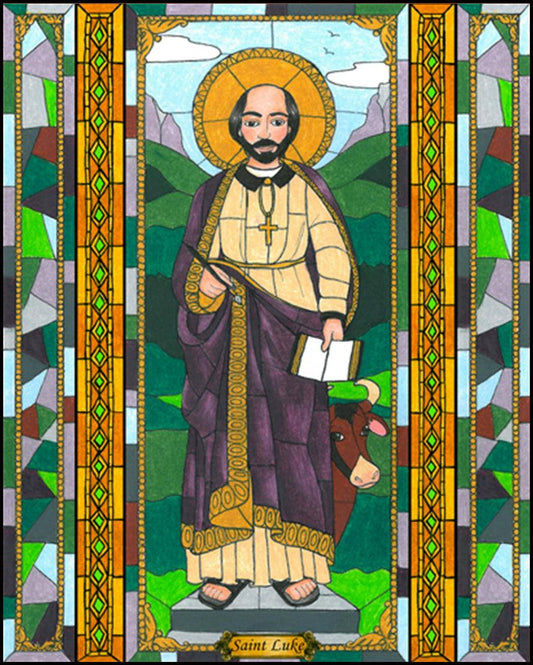 St. Luke the Evangelist - Wood Plaque