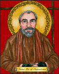 Wood Plaque - St. Pio of Pietrelcina by B. Nippert