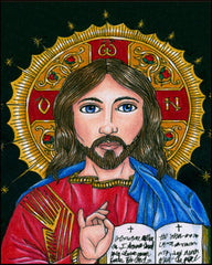 Wood Plaque - Christ the Teacher by B. Nippert