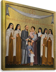 Canvas Print - Sts. Louis and Zélie Martin with St. Thérèse of Lisieux and Siblingsby Paolo Orlando