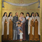 Wall Frame Espresso, Matted - Sts. Louis and Zélie Martin with St. Thérèse of Lisieux and Siblings by Paolo Orlando